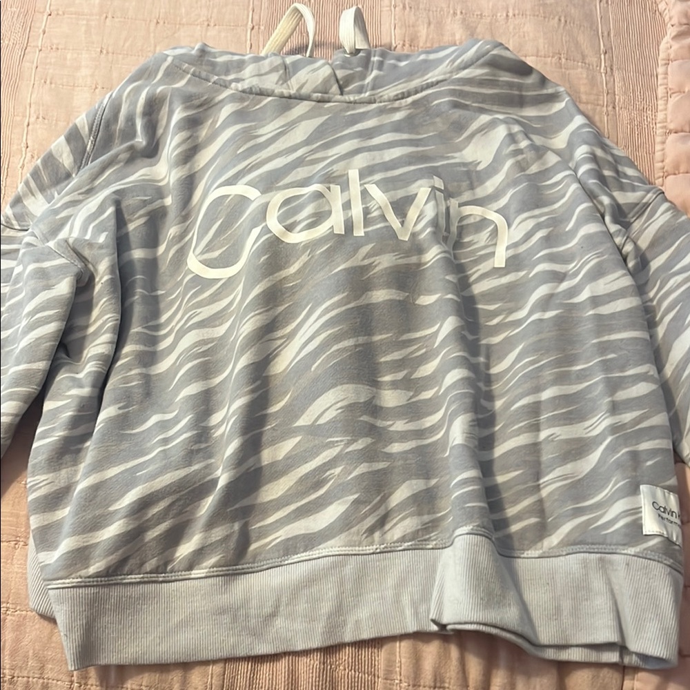 Calvin Klein Light Gray Zebra Sweatshirt